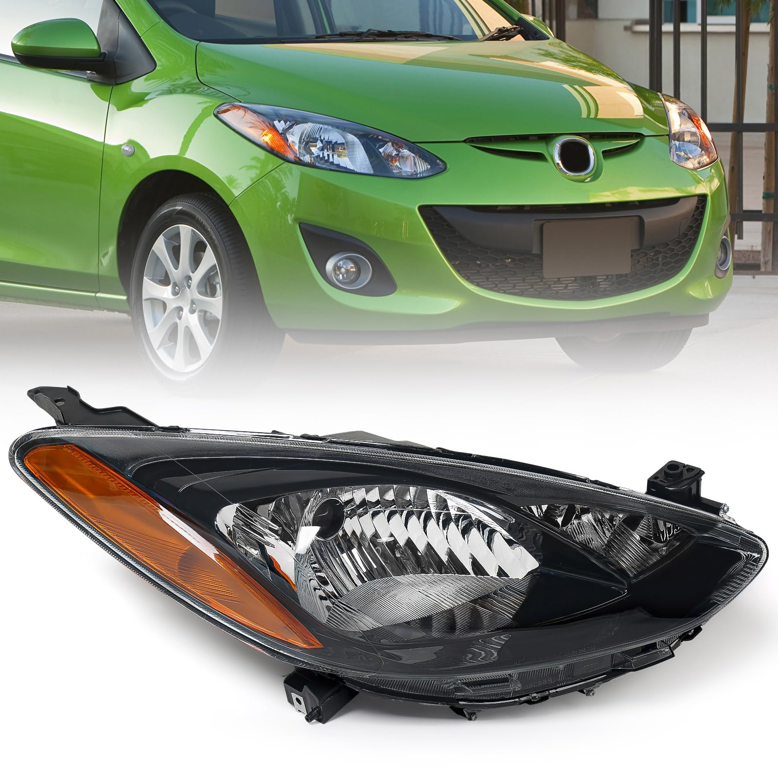 Amazon.com: Huray Halogen Headlight Assembly for Mazda 2 2011 2012